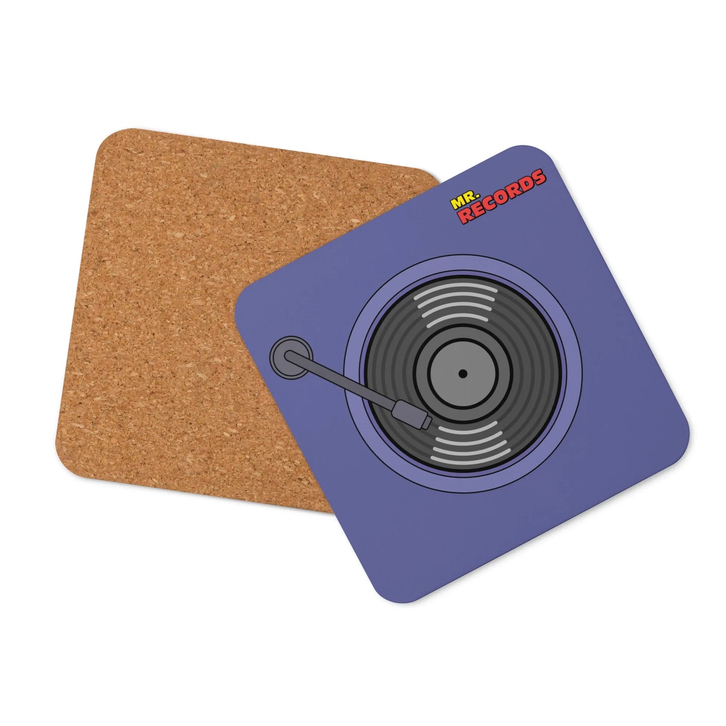 Mr. Records Turntable Cork-Back Coaster