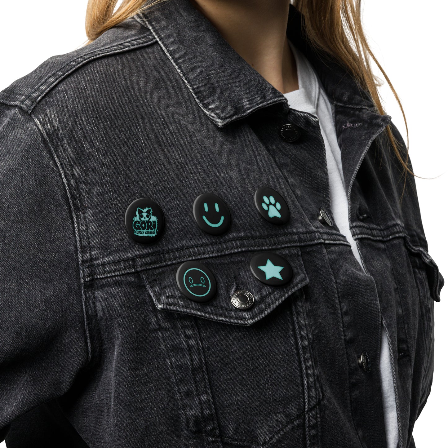 Gori: Cuddly Carnage set of Pin Buttons